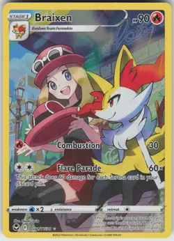 Pokemon Braixen TG01/TG30 SWSH12: Silver Tempest Trainer Gallery Ultra Rare NM - Image 1