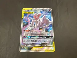 MEWTWO & MEW GX SM191 POKEMON TAG TEAM SUN & MOON HOLO RARE - Image 1