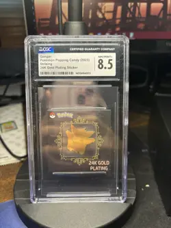 Pokemon Gengar Sticker 24K Gold Plated Striking Popping Candy Cgc 8.5 - Image 1