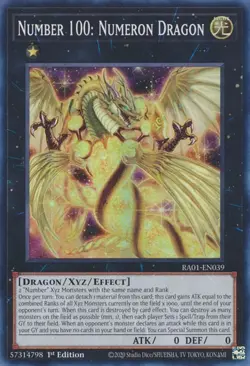 Yugioh - Number 100: Numeron Dragon (Ultra Rare) (1st Edition) - RA01-EN039 P - Image 1