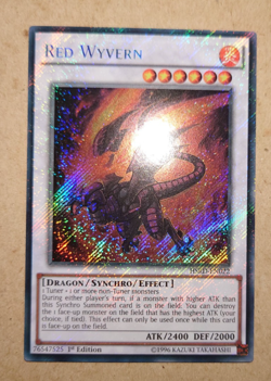 Yugioh Red Wyvern HSRD-EN022 Secret Rare 1st Edition - Image 1