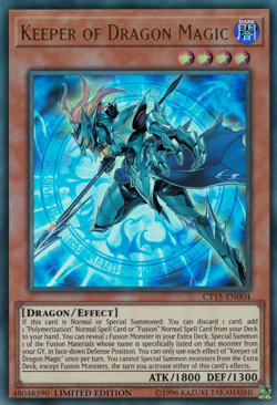 YUGIOH KEEPER OF DRAGON MAGIC ULTRA RARE CT15-EN004 NEAR MINT - Image 1