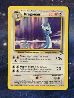 Dragonair 22/130 Rare Base Set 2 Vintage WoTC 2000 Pokemon Card LP - Image 1