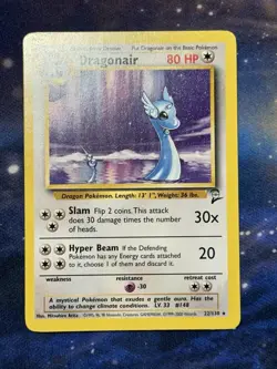 Dragonair 22/130 Rare Base Set 2 Vintage WoTC 2000 Pokemon Card LP - Image 3