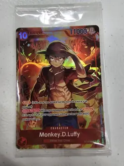 Sealed Promo One Piece CARD Treasure Booster Monkey.D.Luffy ST10-006 SR NEW - Image 1