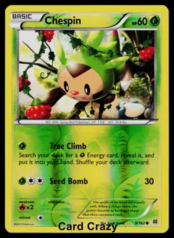 Chespin 9/162 Reverse Holo - XY - BREAKthrough Pokemon Card [Near Mint] - Image 1
