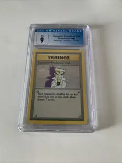 Imposter Professor Oak 73/102 Base Set Pokemon Card CGC 9 | Vintage WOTC Era - Image 1