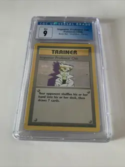 Imposter Professor Oak 73/102 Base Set Pokemon Card CGC 9 | Vintage WOTC Era - Image 2