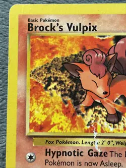 Brock’s Vulpix 37/132 Gold W Stamp 2000 Vintage Pokemon Card - Image 2