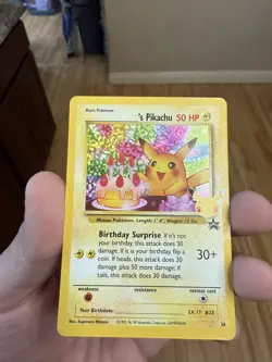 Happy Birthday Pikachu Holo 24 Celebrations Birthday Pokemon Card NM - Image 1
