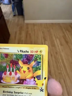 Happy Birthday Pikachu Holo 24 Celebrations Birthday Pokemon Card NM - Image 3