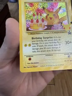 Happy Birthday Pikachu Holo 24 Celebrations Birthday Pokemon Card NM - Image 4