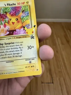 Happy Birthday Pikachu Holo 24 Celebrations Birthday Pokemon Card NM - Image 5