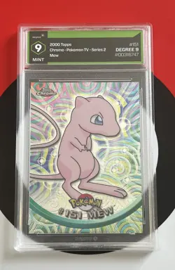 Mew Topps Chrome DEG 9 MINT Pokemon card #151 Series 2 PSA 2000 movie TV GREAT - Image 1