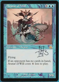 Avatar of Will Prophecy NM Blue Rare SIGNED MAGIC MTG CARD (ID# 294659) ABUGames - Image 1