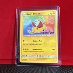 Pikachu Ash’s Pikachu SM108 Promo I Choose You Pokemon Card Movie 2017 Near Mint - Image 1