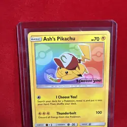 Pikachu Ash’s Pikachu SM108 Promo I Choose You Pokemon Card Movie 2017 Near Mint - Image 2