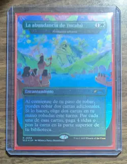 MTG La abundancia de Yucahu - Sylvan Library - Rainbow Foil Spanish SL Drop NM - Image 2