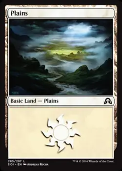 Plains (285) - Foil x1 - Shadows Over Innistrad - Light Play, English - Shadows - Image 1