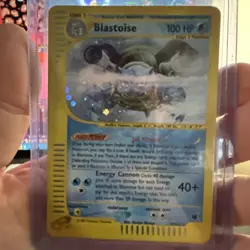 2002 POKEMON EXPEDITION #4 BLASTOISE-REVERSE FOIL PSA 6 - Image 1