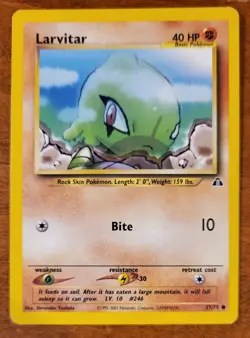Larvitar 57/75 Neo Discovery Unlimited Regular LP Pokemon TCG Authentic! - Image 1