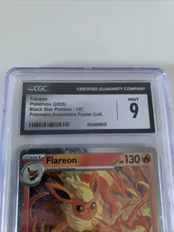 Flareon Black Star Promo I67 CGC 10 | Pokemon Evolutions Prismatic Holo - Image 3