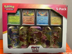 Pokemon Scarlet & Violet 151 Mini Tins 5 Pack Sealed Costco Bundle Box - Image 1
