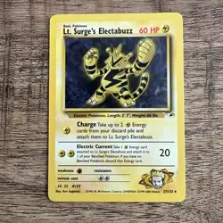 Lt. Surge's Electabuzz Rare Unlimited Gym Heroes 027/132 NM Pokemon TCG - Image 1