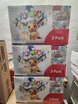 3x Pokemon Prismatic Evolutions Costco Elite Trainer Box + Booster Bundle Sealed - Image 1