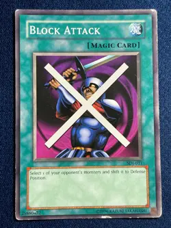 2004 YUGIOH! STARTER DECK:JOEY #SDJ-031 BLOCK ATTACK UNLIMITED COMMON - Image 1