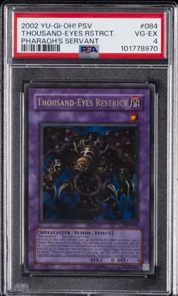 2002 YU-GI-OH! PSV-PHARAOH'S SERVANT #084 THOUSAND-EYES RESTRICT PSA 4 - Image 1