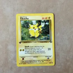 1999 Pokemon TCG Pikachu Card 60/64 Jungle 1st Edition Red Cheeks - Image 5