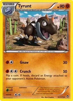 Tyrunt 61/111 - Pokemon XY Furious Fists Card - Image 1