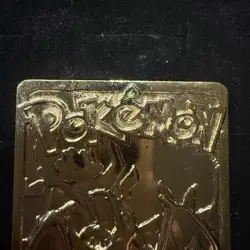 1999 Pokemon Charizard 23K Gold-Plated Metal Card Burger King Collectible - Image 5
