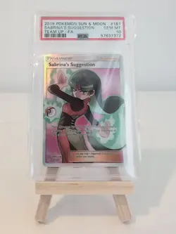 Pokemon 2019 Sabrina's Suggestion Card 181/181 Team Up, PSA 10 Gem Mint - Image 1