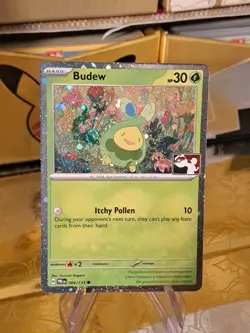 Budew Holo Pokemon Prize Pack Series 7 Promo Pokemon Card NM/LP Stamp - Image 1