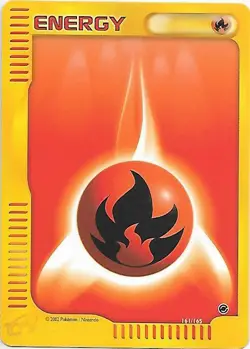 FIRE ENERGY 161/165 Expedition Pokemon WOTC Card EX - Image 1