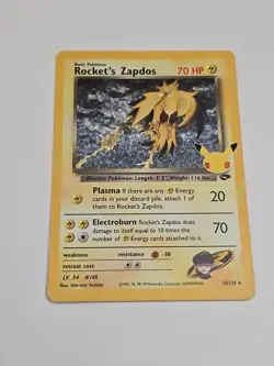 Pokemon TCG Celebrations Rockets Zapdos Holo Card 15/132 Near Mint Condition - Image 1