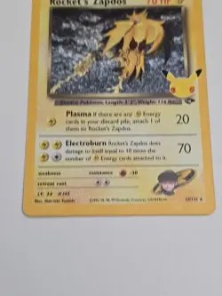 Pokemon TCG Celebrations Rockets Zapdos Holo Card 15/132 Near Mint Condition - Image 4