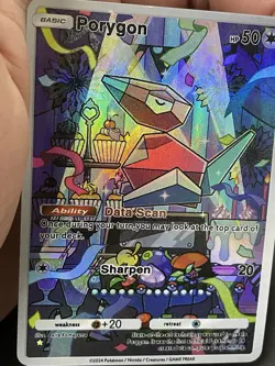 TCG Pocket Porygon Custom Textured Holo Fanart Card Pokemon - Image 2