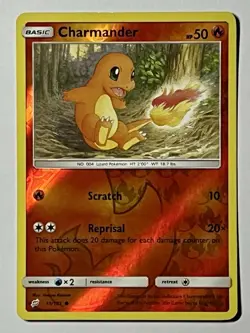 Charmander 11/181 (LP) Reverse Holo Sun & Moon: Team Up 2018 Pokemon Card - Image 1