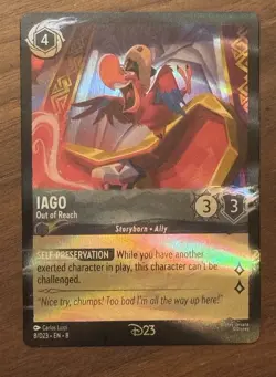 Disney Lorcana - Iago Out of Reach D23 Exclusive Trading Card 2025 - Image 1