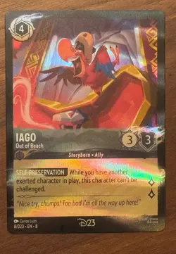 Disney Lorcana - Iago Out of Reach D23 Exclusive Trading Card 2025 - Image 2