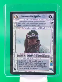SWCCG LIGHT SIDE COMMANDER LUKE SKYWALKER REFLECTIONS FOIL CARD BLACK BORDER - Image 3