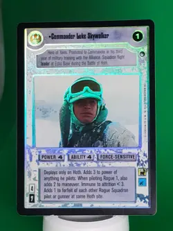 SWCCG LIGHT SIDE COMMANDER LUKE SKYWALKER REFLECTIONS FOIL CARD BLACK BORDER - Image 5