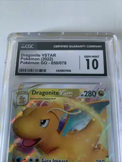 Dragonite VSTAR Pokemon Go 2022 CGC 10 Pristine | Rare Holo Ultra Card - Image 4