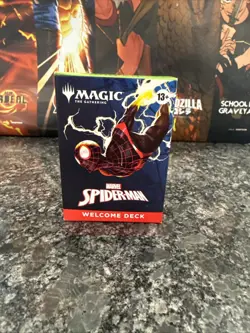 In Hand MTG Spiderman Welcome Deck - SDCC 2025 MTG Miles Morales GREEN DECK RARE - Image 1
