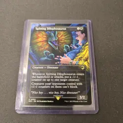 MTG Spitting Dilophosaurus 3 Borderless Regular Rare Jurassic World REX - Image 2