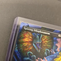 MTG Spitting Dilophosaurus 3 Borderless Regular Rare Jurassic World REX - Image 3