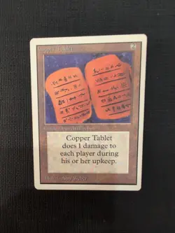 Magic the Gathering Unlimited Copper Tablet NM MTG 1993 Vintage Uncommon - Image 1